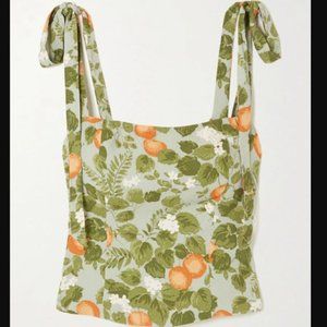 Reformation Ellora Top - Orange Grove Print